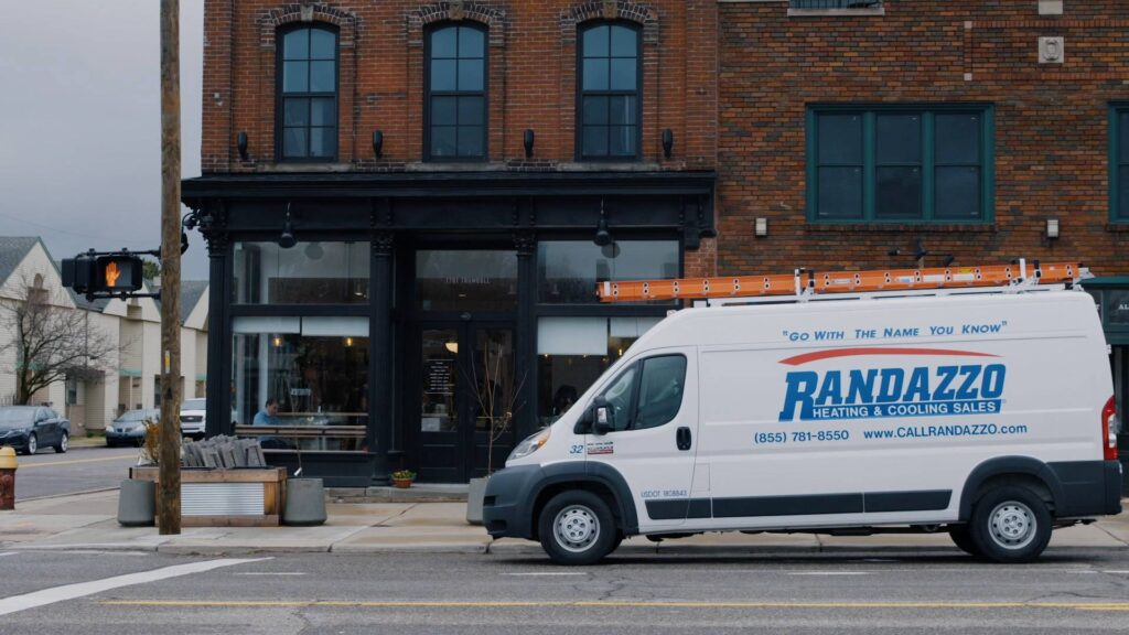 Randazzo company truck parked on the street