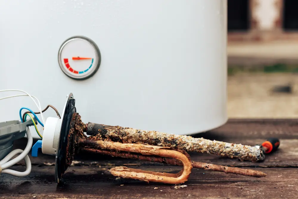 damaged heating element